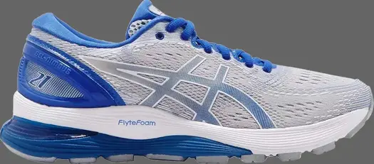 Кроссовки wmns gel nimbus 21 lite show 'illusion blue' Asics, серый