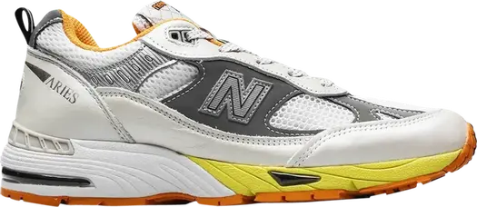 Кроссовки New Balance Aries x Wmns 991 Made in England 'Orange Silver', серебряный