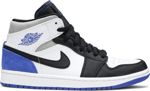 Кроссовки Air Jordan 1 Mid SE Royal Black Toe, синий