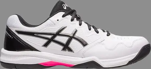 Кроссовки gel dedicate 7 'white black pink' Asics, белый