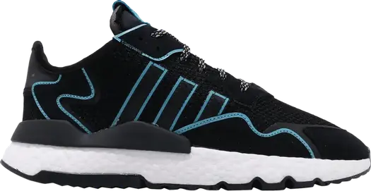 Кроссовки Adidas Nite Jogger 'Bright Cyan', черный