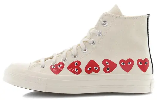Кроссовки Converse Chuck Taylor All Star 70 Hi Comme Des Garcons Play Multi-Heart White