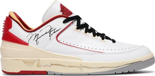 Кроссовки Off-White x Air Jordan 2 Retro Low SP White Varsity Red, белый
