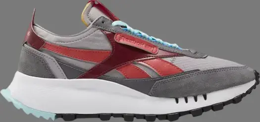 Кроссовки wmns classic leather legacy 'shark burgundy' Reebok, серый