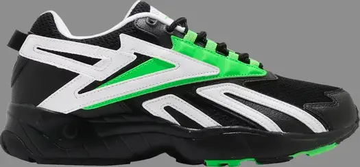 Кроссовки intv logo 'black green' Reebok, черный
