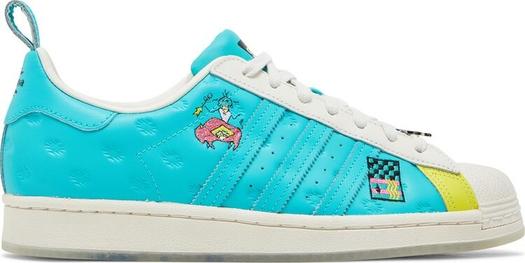 Кроссовки Adidas Arizona x Superstar 'Have an Iced Day - Teal Yellow', зеленый