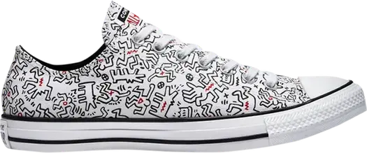 Кроссовки Converse Keith Haring x Chuck Taylor All Star Low Dancing Figures Allover Print, белый