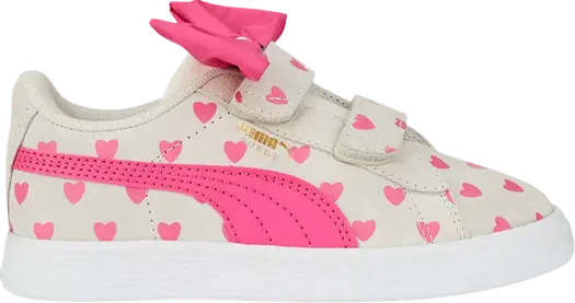 Кроссовки Puma Suede Classic Re-Bow Little Kid Hearts - Pristine, кремовый