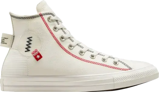 Кроссовки Converse Chuck Taylor All Star High Logo Tag - Vintage White, белый