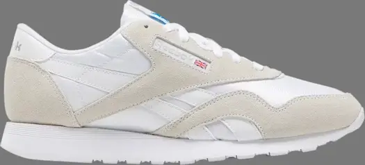Кроссовки classic nylon 'white light grey' Reebok, белый