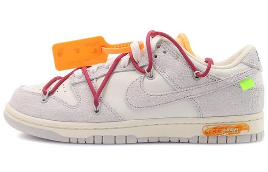 Кроссовки Nike Dunk Low Off-White Lot 35, белый/оранжевый