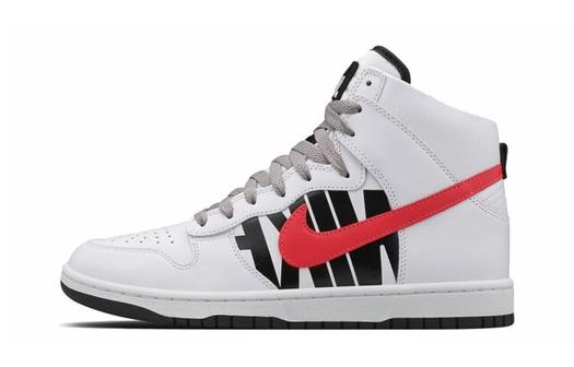 Кроссовки Nike Dunk Lux High Undefeated, белый/красный