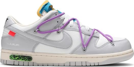 Кроссовки Nike Off-White x Dunk Low 'Lot 47 of 50', белый