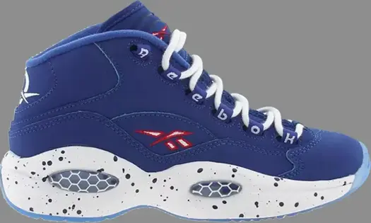 Кроссовки big kids question mid 'draft day' Reebok, синий