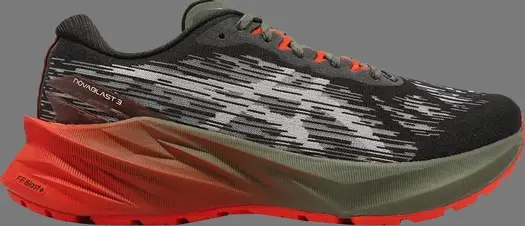 Кроссовки novablast 3 tr 'nature bathing - olive' Asics, зеленый