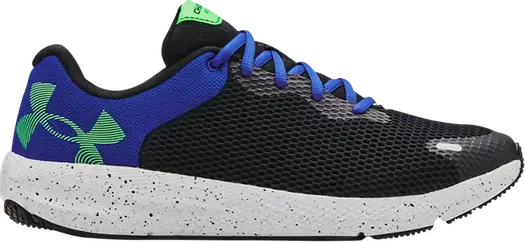 Кроссовки Under Armour Charged Pursuit 2 Big Logo Speckle - Black Blue Green, черный