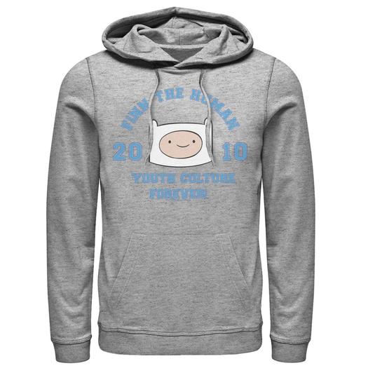 Мужской пуловер с капюшоном Finn The Human Youth Culture Forever «Время приключений» Licensed Character