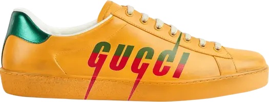 Кроссовки Gucci Ace Gucci Blade - Distressed Yellow, желтый