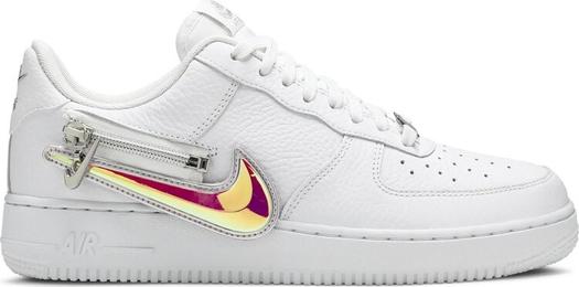 Кроссовки Nike Air Force 1 '07 Premium 'Zip Swoosh - White', белый