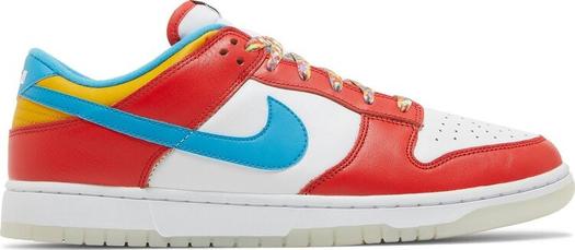 Кроссовки Nike LeBron James x Fruity Pebbles x Dunk Low, красный