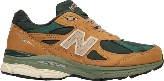Кроссовки New Balance Teddy Santis x 990v3 Made in USA 'Tan Green', загар