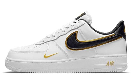 Кроссовки Nike Air Force 1 Low '07 LV8 с двойной галочкой, белый металлик, золото