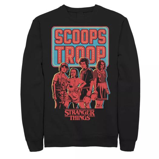 Мужской свитшот с портретом отряда Netflix Stranger Things Scoops Licensed Character