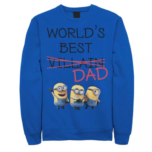 Мужской свитшот Despicable Me Minions Crossed Out Villain Licensed Character