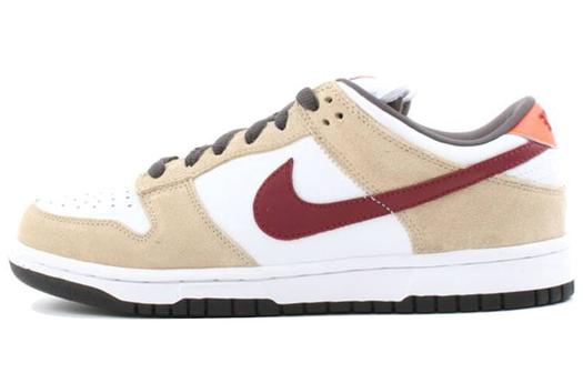 Кроссовки Nike SB Dunk Low, белый/бежевый/красный