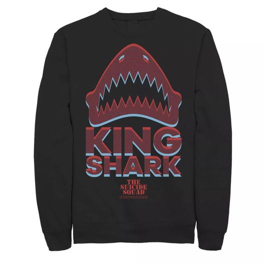 Мужской свитшот с логотипом The Suicide Squad King Shark Sharktooth Licensed Character