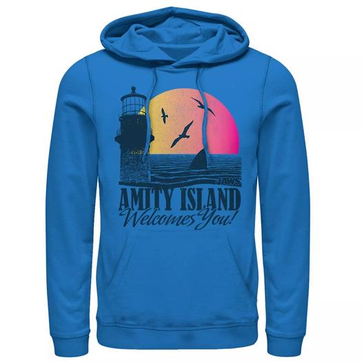 Мужской пуловер с капюшоном Jaws Amity Island Licensed Character