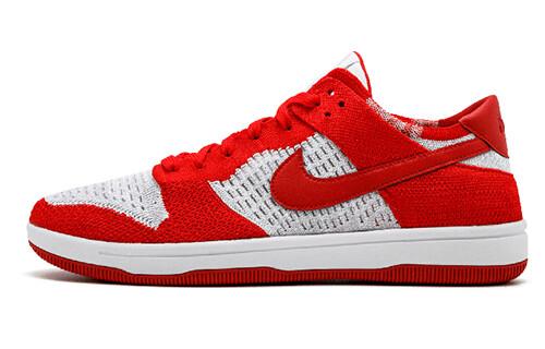 Кроссовки Nike Dunk Low Flyknit University, красный/серый