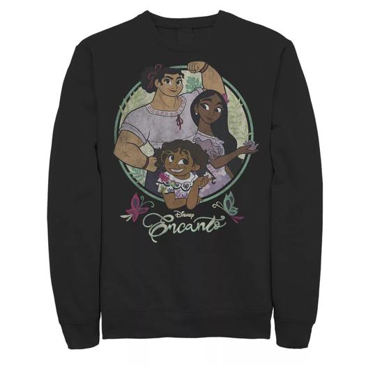 Мужской свитшот с портретом Disney Encanto Sister Trio Circle Licensed Character