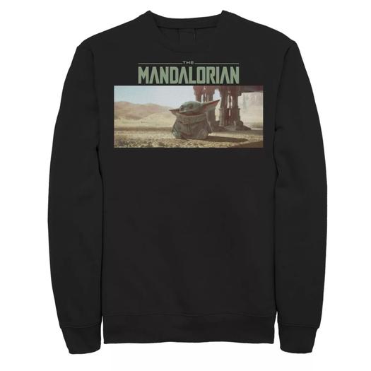 Мужской свитшот с логотипом Star Wars The Mandalorian The Child Licensed Character, черный