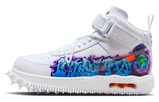 Кроссовки Nike Air Force 1 Mid Off-White Graffiti White