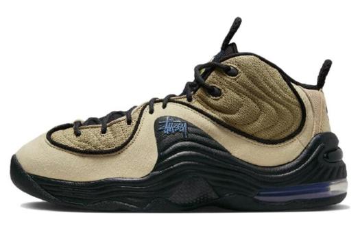 Кроссовки Nike Air Penny 2 Stussy Fossil, бежевый/черный