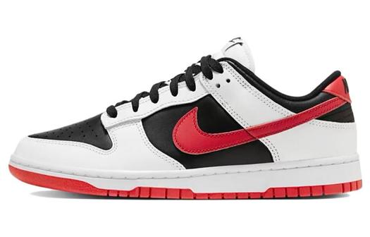 Кроссовки Nike Dunk Low Retro, белый/черный/красный