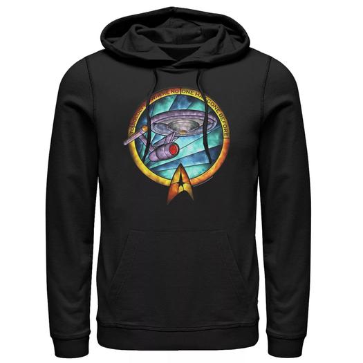 Мужской пуловер с капюшоном Star Trek: The Original Series Stained Glass Licensed Character