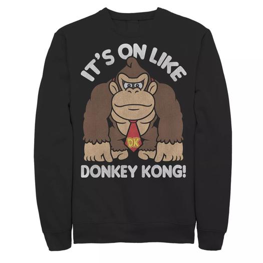 Мужской свитшот с постером Nintendo It's On Like Donkey Kong Licensed Character