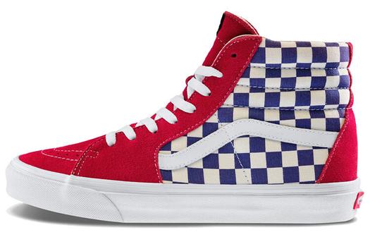 Кроссовки Vans Sk8-Hi Bmx Checkerboard True Blue Red