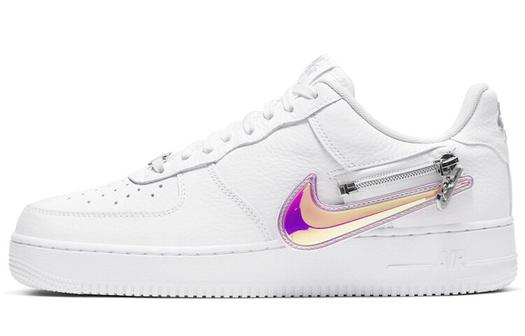 Кроссовки Nike Air Force 1 Low Zip Swoosh, белый/черный