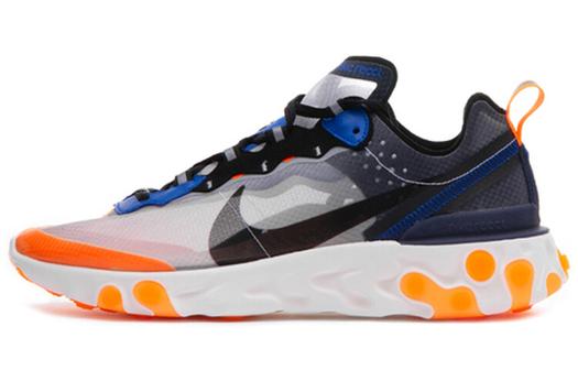 Кроссовки Nike React Element 87 Thunder, синий/оранжевый