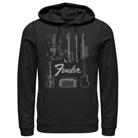 Мужская толстовка с логотипом Fender Guitars & Amp Licensed Character