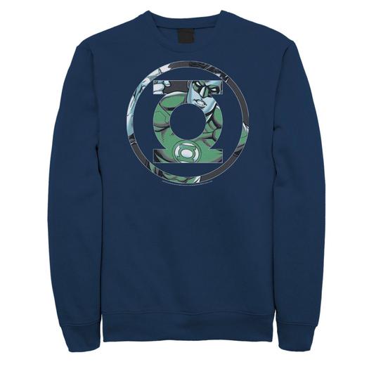 Мужской свитшот с логотипом DC Comics Green Lantern Face, Blue Licensed Character, синий