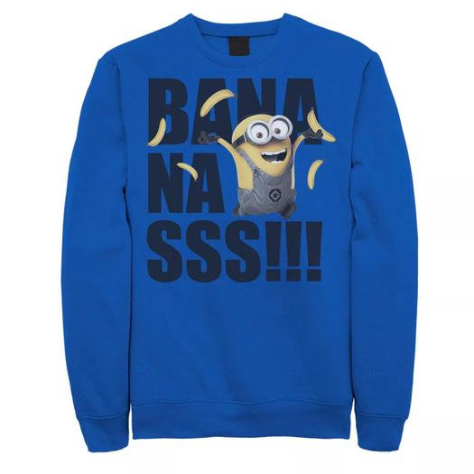 Мужской свитшот Despicable Me Minions Dave Goes Bananas Licensed Character