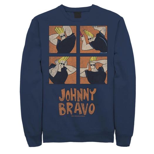 Мужской свитшот с прической Cartoon Network Johnny Bravo Box Up Licensed Character, синий