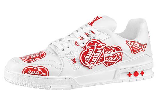 Кроссовки Louis Vuitton Skateboarding Men 1A9JAD, белый/красный
