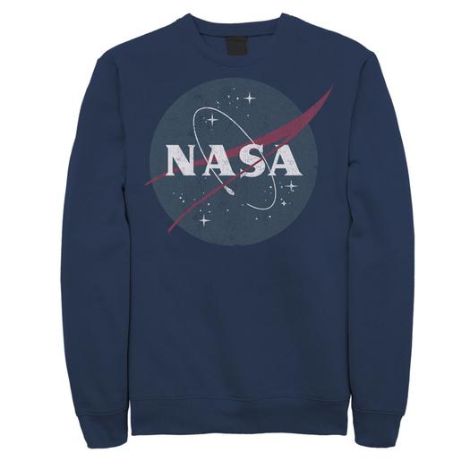Мужской флисовый пуловер с классическим логотипом NASA в стиле ретро в стиле ретро Licensed Character