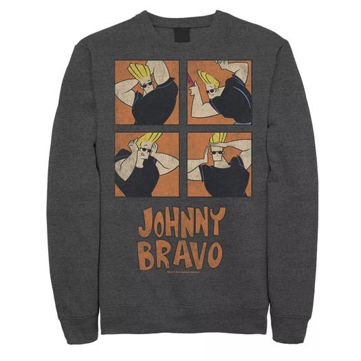 Мужской свитшот с прической Cartoon Network Johnny Bravo Box Up Licensed Character