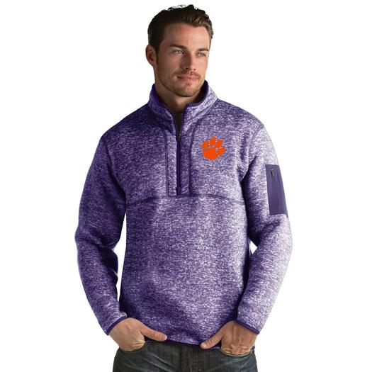 Мужской пуловер Clemson Tigers Fortune Antigua
